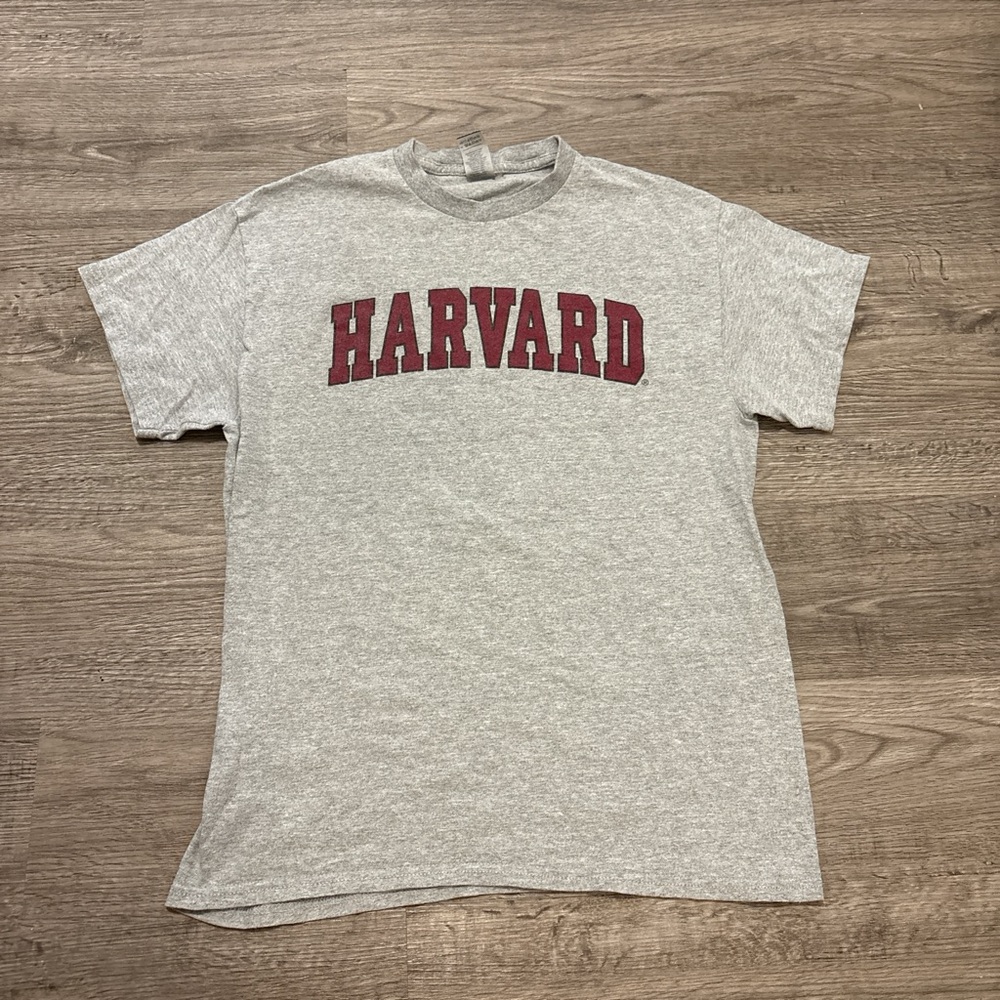 Gray and Red Short Sleeve Tee